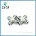 Carton Steel Hose Connectors JIC Cross Hydraulic Fitings